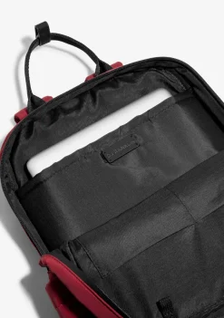 D.Franklin Multi-Pocket Nylon Backpack Red|Damen Rucksäcke|Backpack