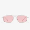 D.Franklin Muni LA Silver / Pink|Damen Pilotenbrillen|Polarisierte Sonnenbrillen
