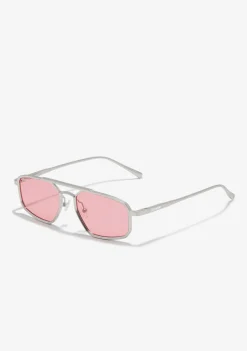 D.Franklin Muni LA Silver / Pink|Damen Pilotenbrillen|Polarisierte Sonnenbrillen