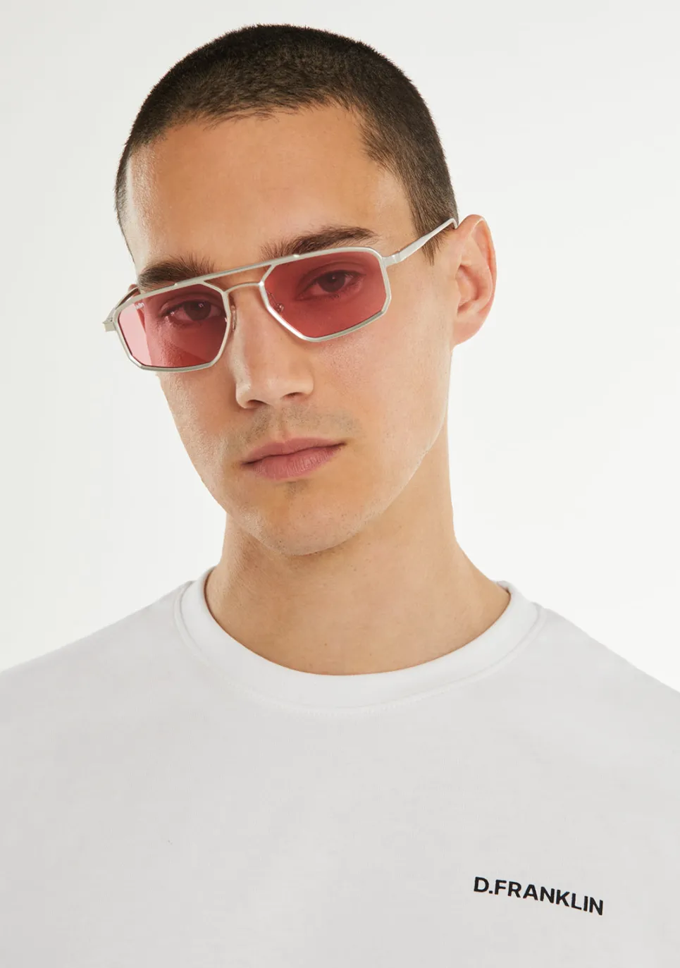 D.Franklin Muni LA Silver / Pink|Damen Pilotenbrillen|Polarisierte Sonnenbrillen