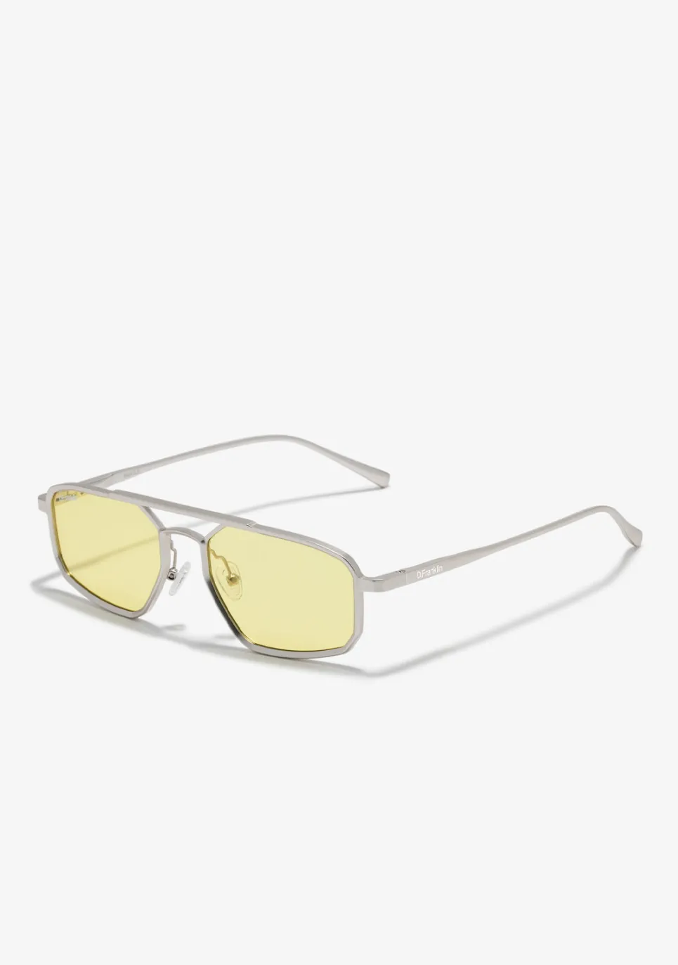 D.Franklin Muni LA Silver / Yellow|Damen Pilotenbrillen|Polarisierte Sonnenbrillen