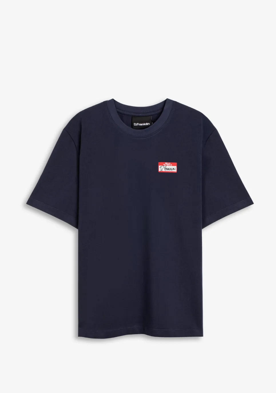 D.Franklin My Name Is Patch T-Shirt Navy|Damen T-Shirts|T-Shirts