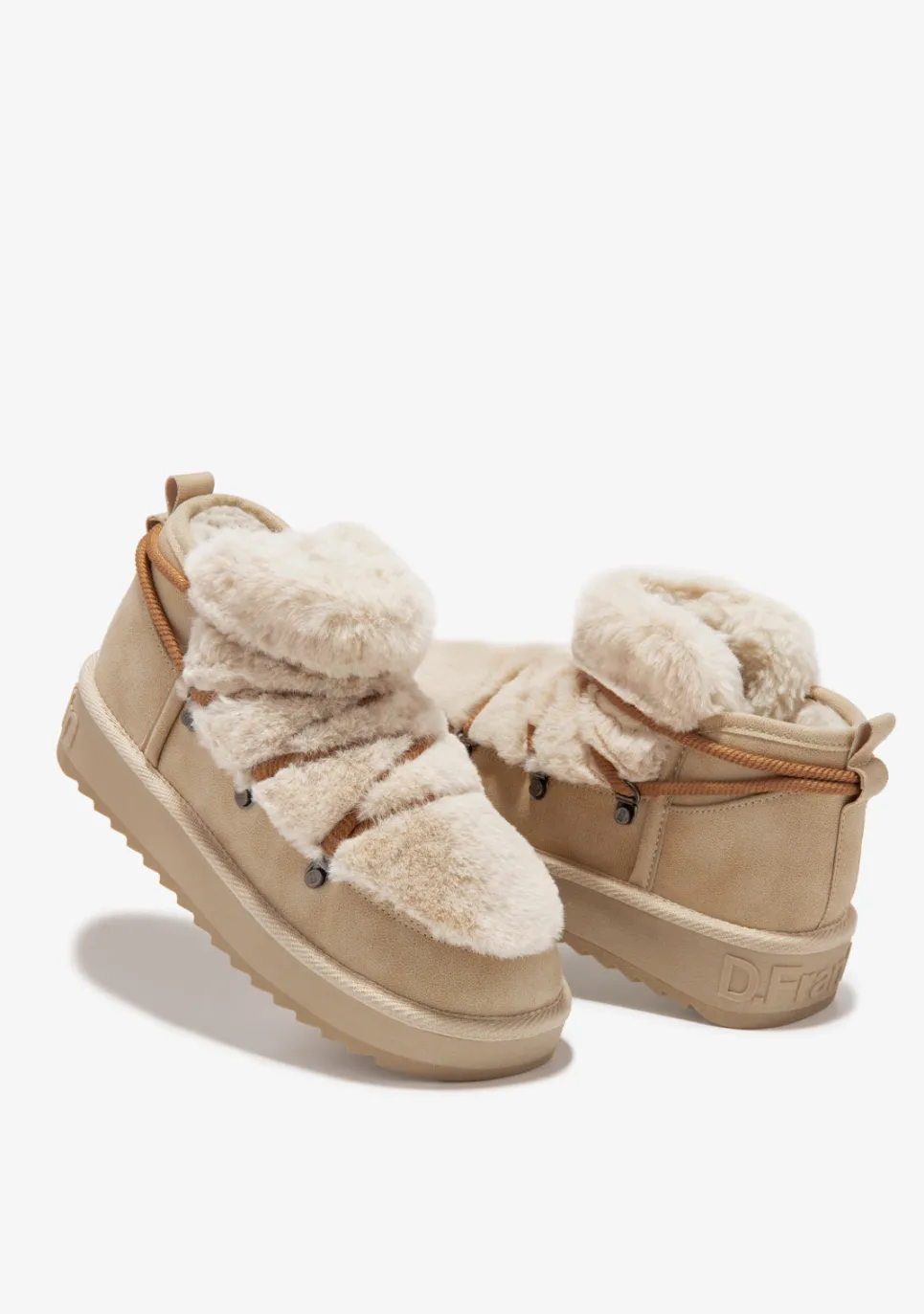 D.Franklin Nordic Trk Fur Low Beige|Damen Stiefel