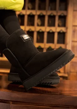 D.Franklin Nordic Basic Black|Damen Australische Stiefel|Stiefel