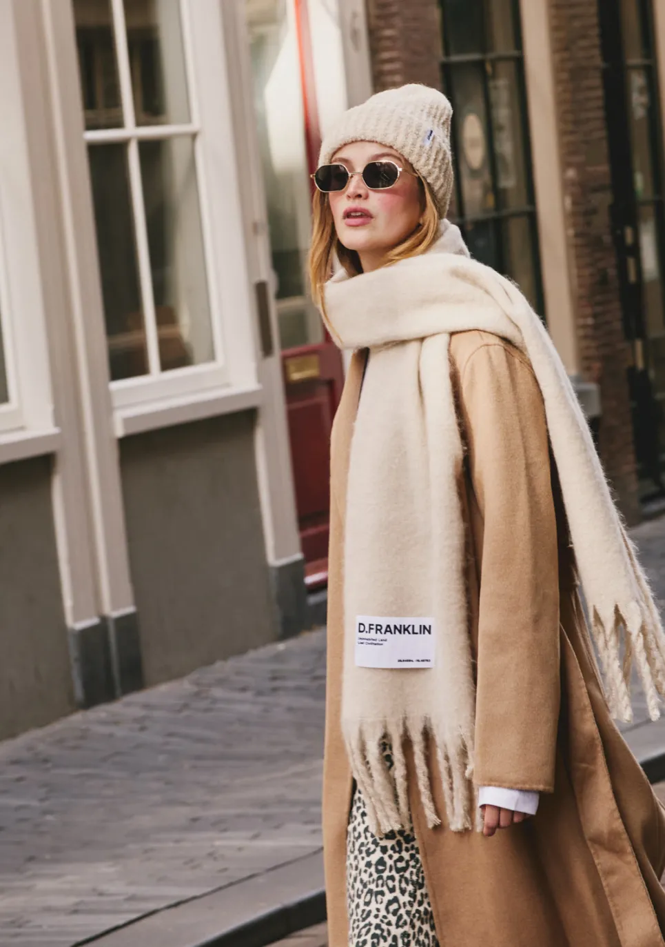 D.Franklin Nordic Basic Scarf Taupe|Damen Mützen, Schals Und Handschuhe