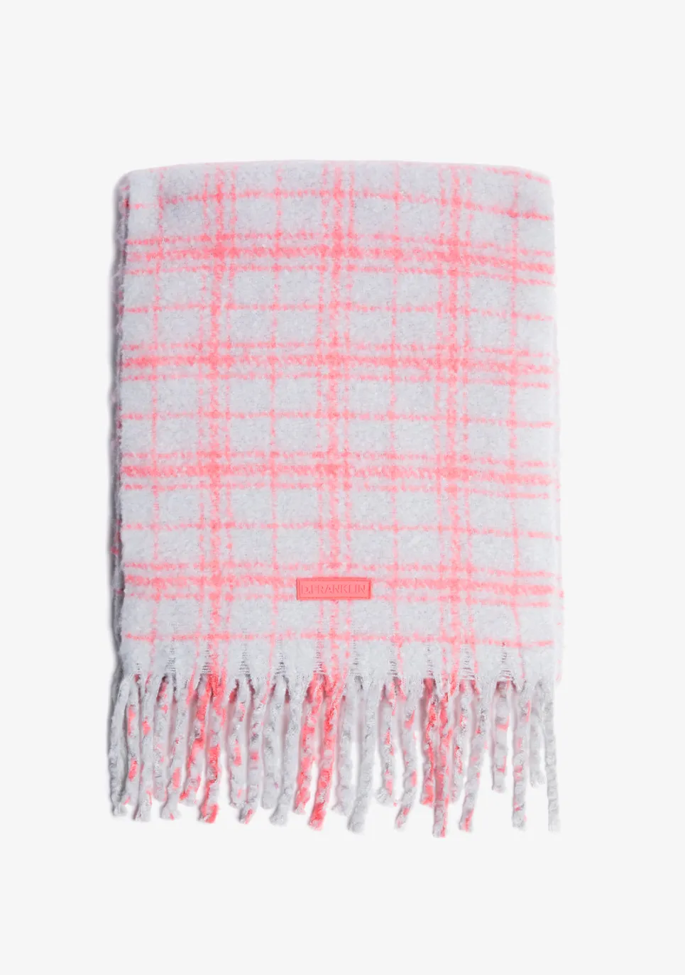 D.Franklin Nordic Bomb Plaid Scarf Grey|Damen Mützen, Schals Und Handschuhe