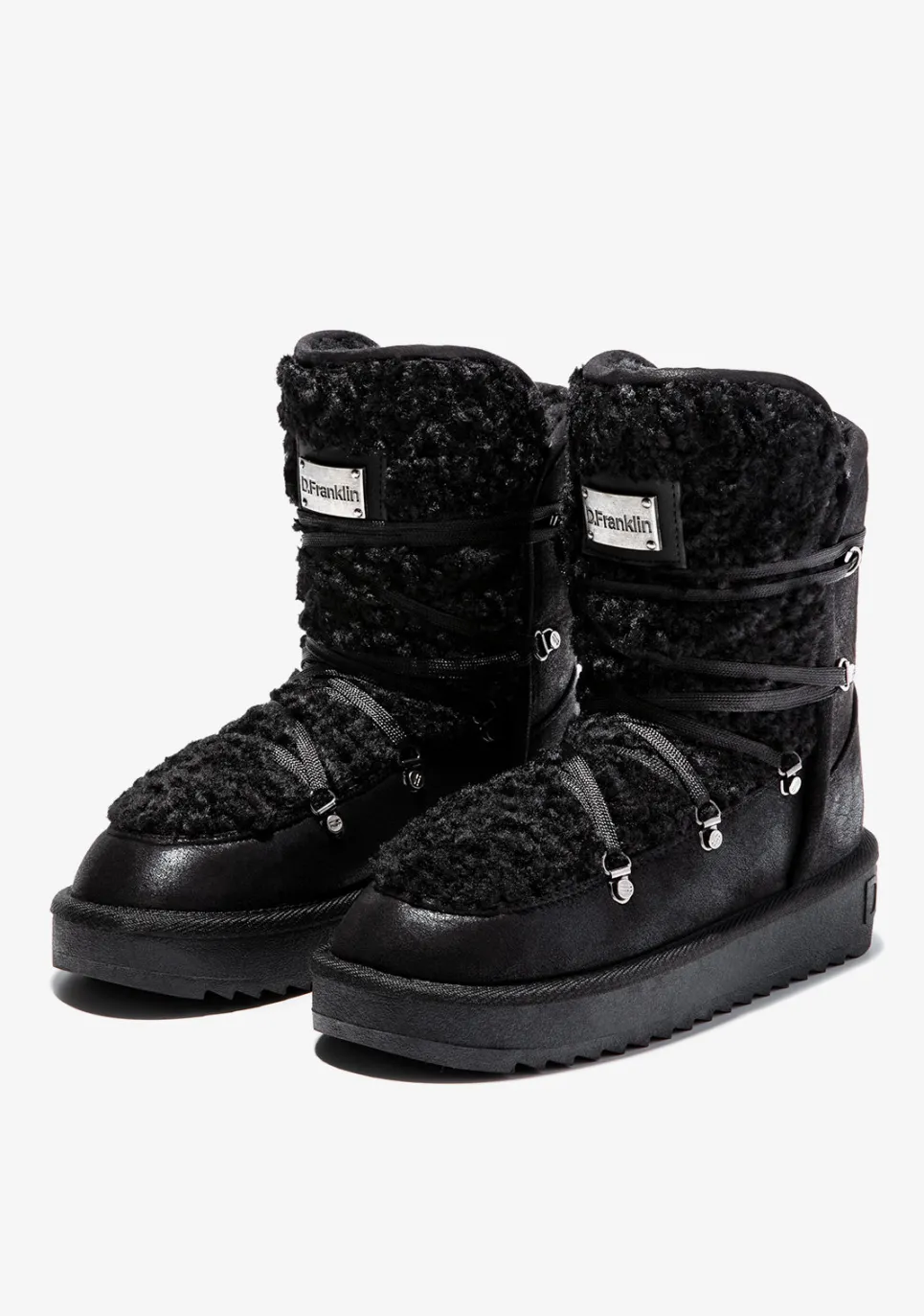 D.Franklin Nordic Fur Black|Damen Stiefel