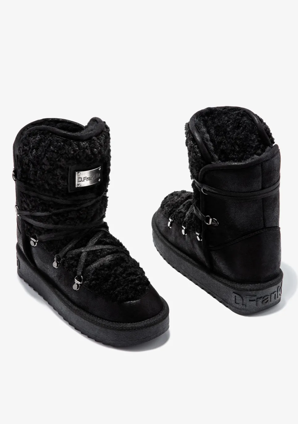 D.Franklin Nordic Fur Black|Damen Stiefel