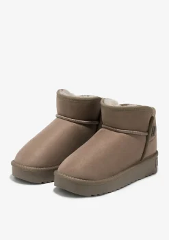 D.Franklin Nordic Low Basic Taupe|Damen Australische Stiefel|Stiefel