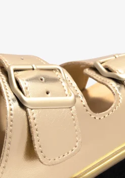 D.Franklin Nordic Sandal Buckle Gold|Damen Sandalen