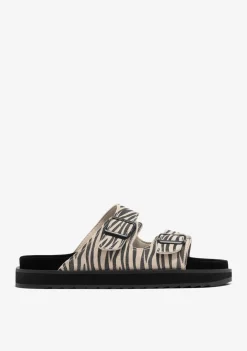 D.Franklin Nordic Sandal Buckle Zebra|Damen Sandalen