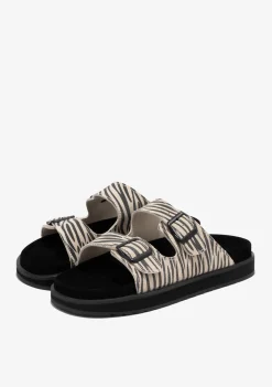 D.Franklin Nordic Sandal Buckle Zebra|Damen Sandalen