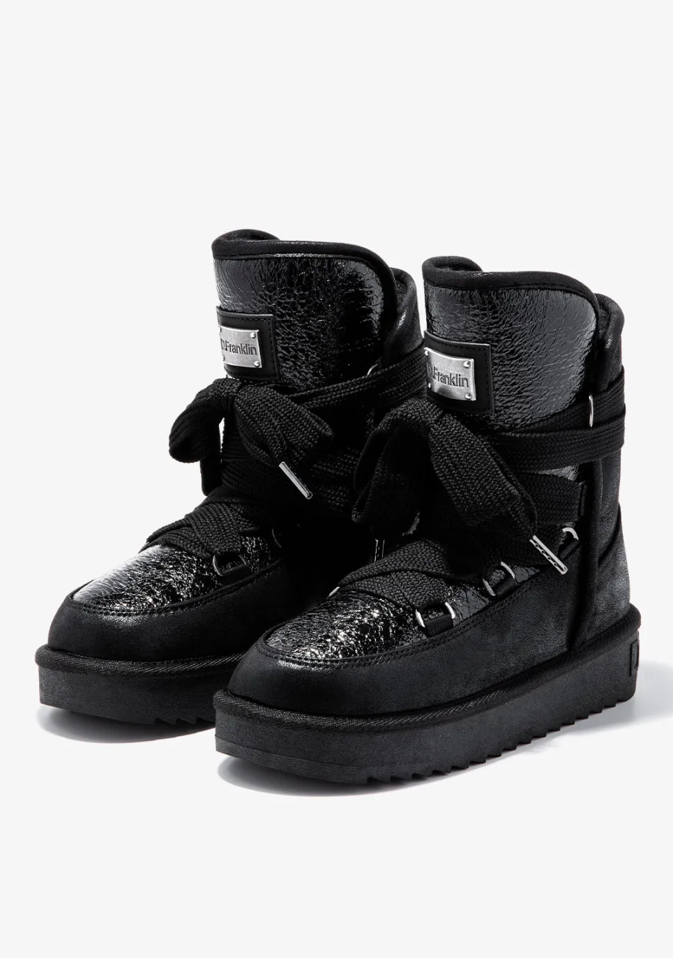 D.Franklin Nordic Shiny Black|Damen Stiefel