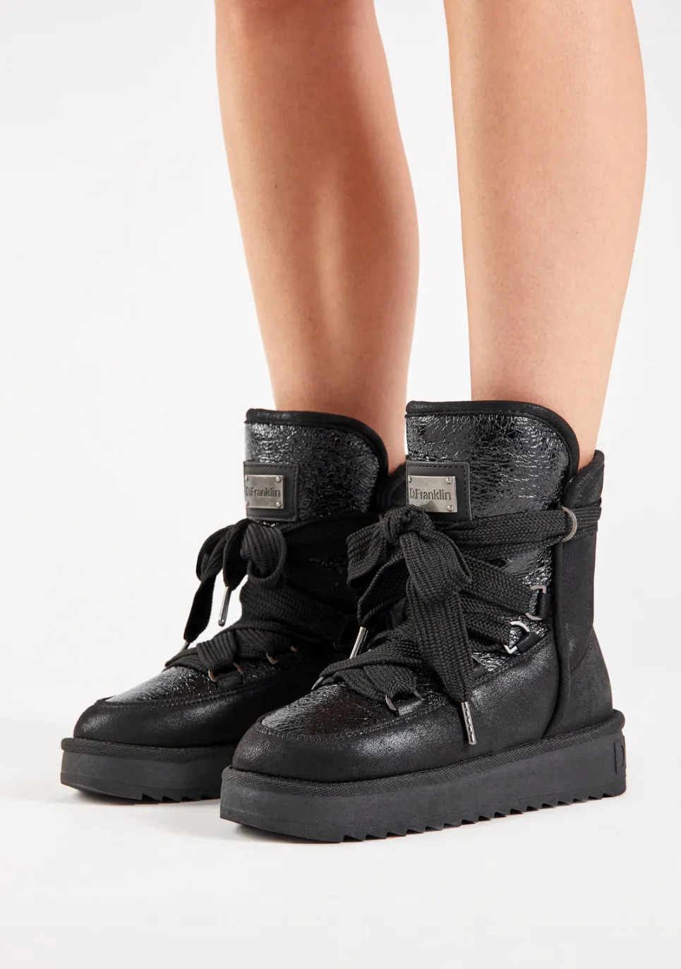 D.Franklin Nordic Shiny Black|Damen Stiefel