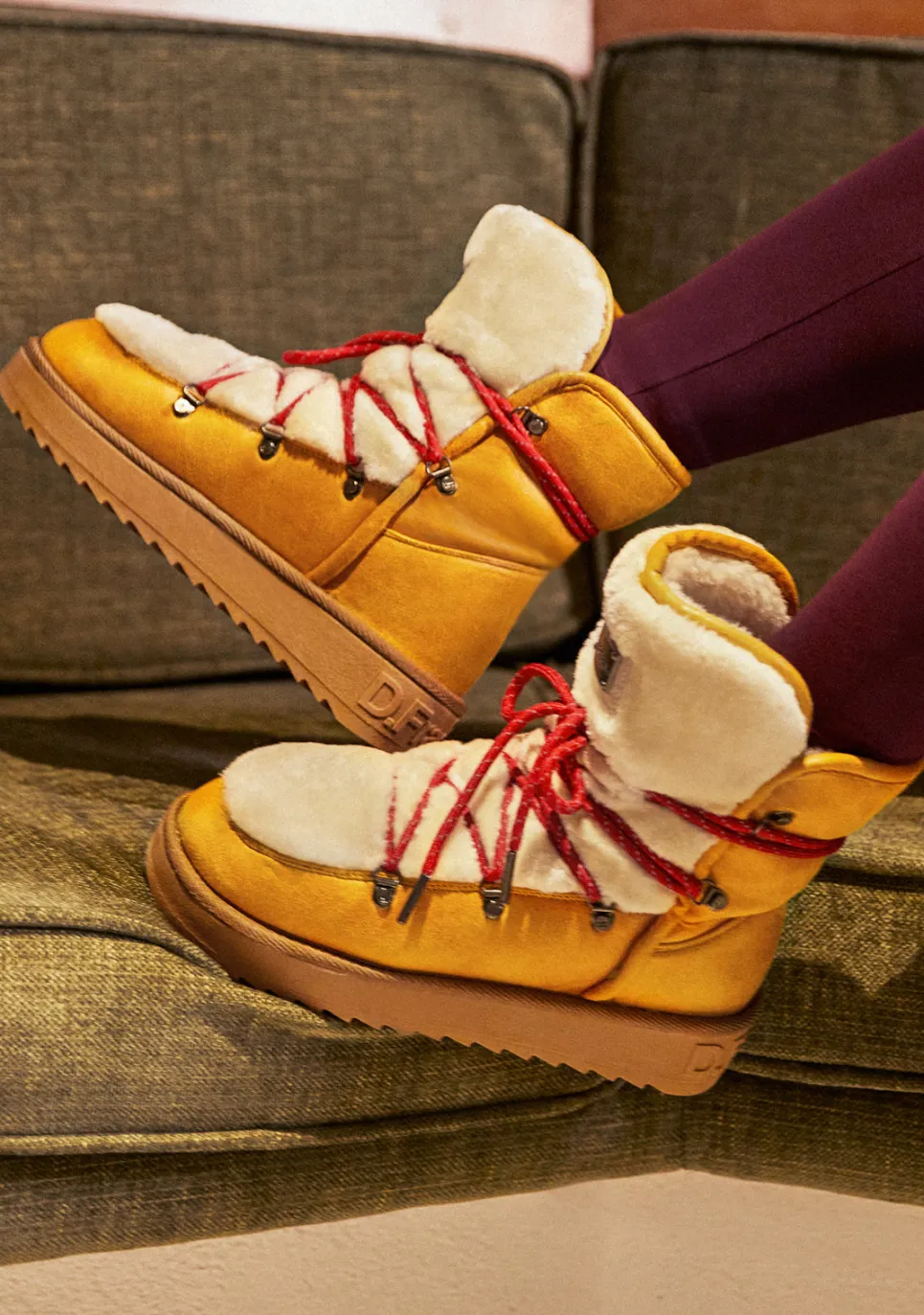 D.Franklin Nordic Trk Fur Mustard|Damen Stiefel