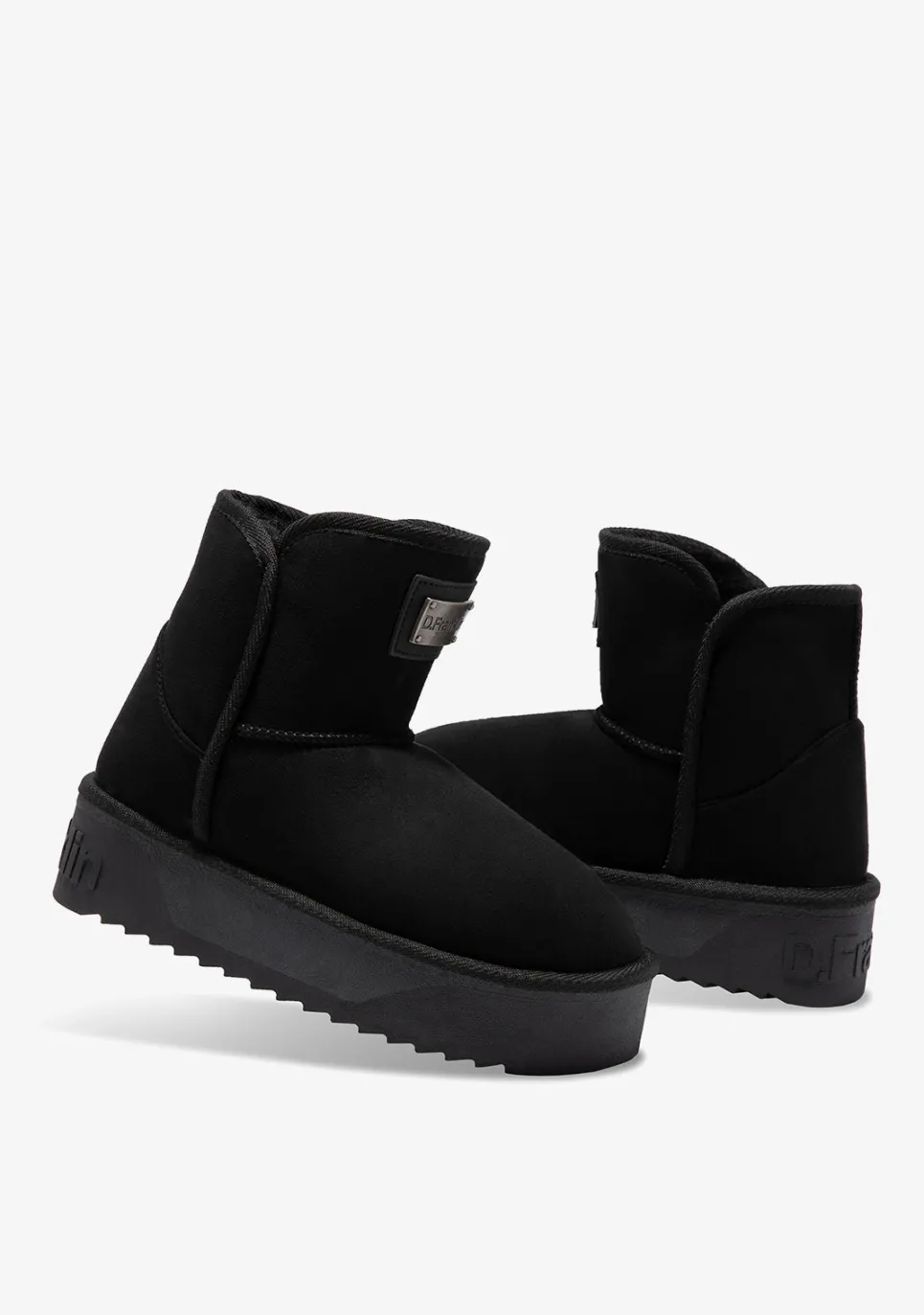 D.Franklin Nordic V.2 Basic Low Black|Damen Plattform-Stiefel|Stiefel