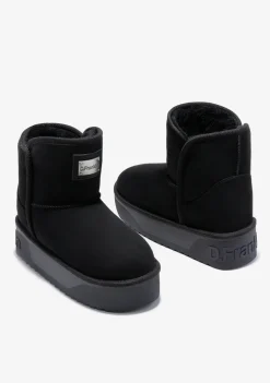 D.Franklin Nordic V.2 Basic Low Black|Damen Plattform-Stiefel|Stiefel