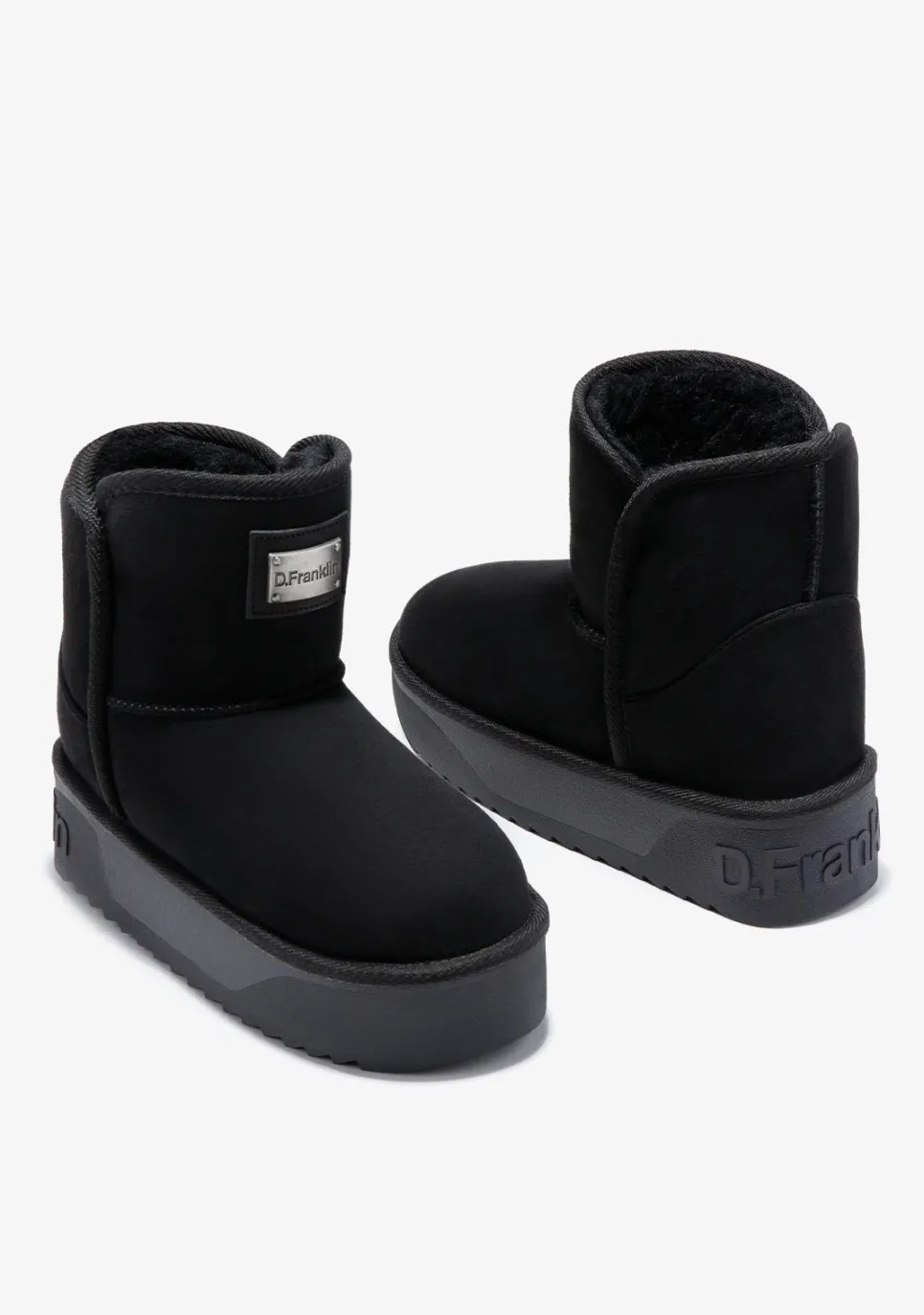 D.Franklin Nordic V.2 Basic Low Black|Damen Plattform-Stiefel|Stiefel