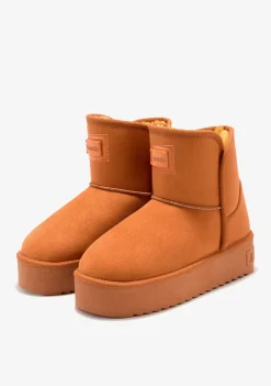 D.Franklin Nordic V.2 Basic Low Orange|Damen Plattform-Stiefel|Australische Stiefel