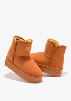 D.Franklin Nordic V.2 Basic Low Orange|Damen Plattform-Stiefel|Australische Stiefel