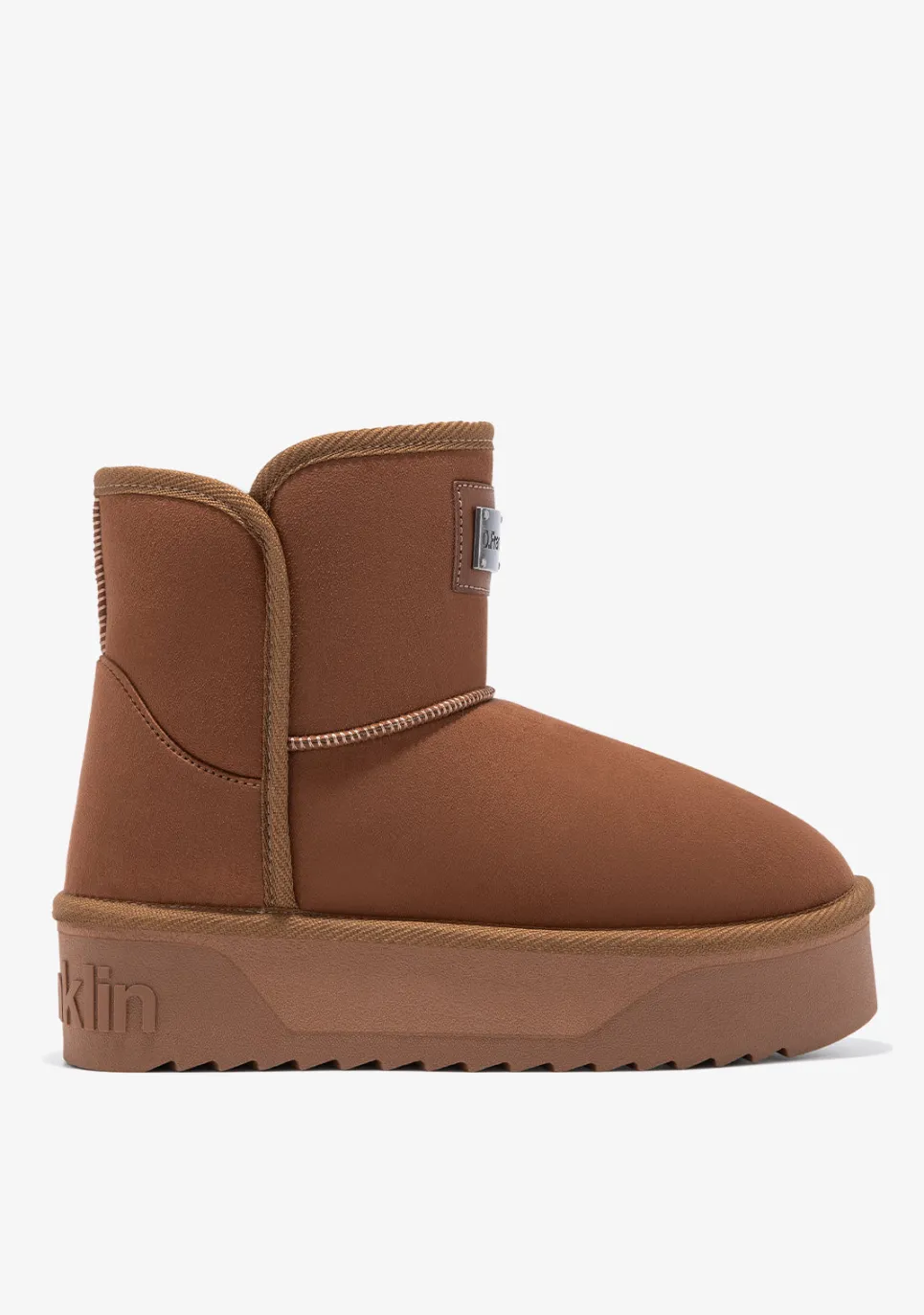 D.Franklin Nordic V.2 Basic Low Tan|Damen Plattform-Stiefel|Stiefel