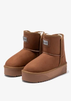 D.Franklin Nordic V.2 Basic Low Tan|Damen Plattform-Stiefel|Stiefel