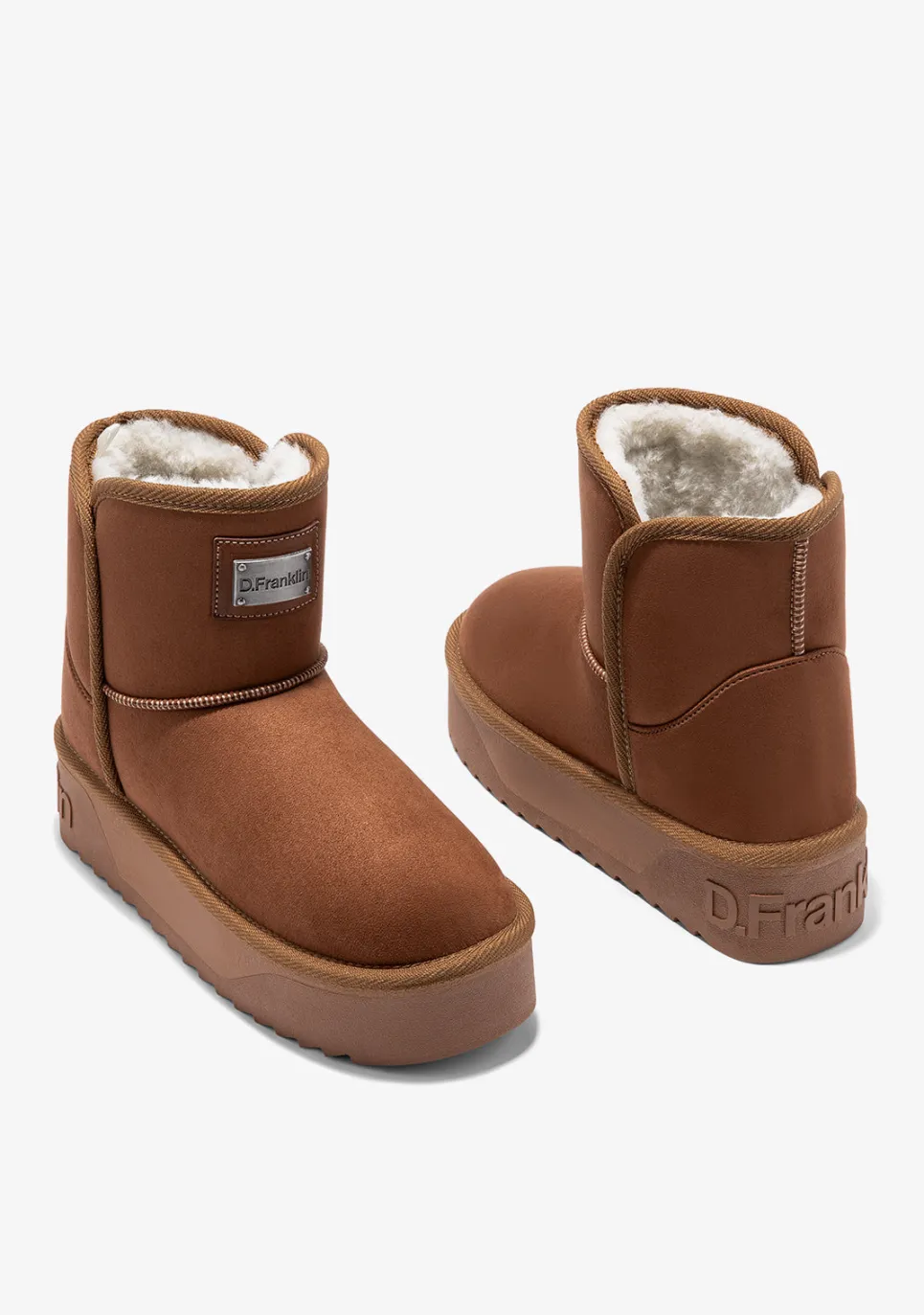 D.Franklin Nordic V.2 Basic Low Tan|Damen Plattform-Stiefel|Stiefel