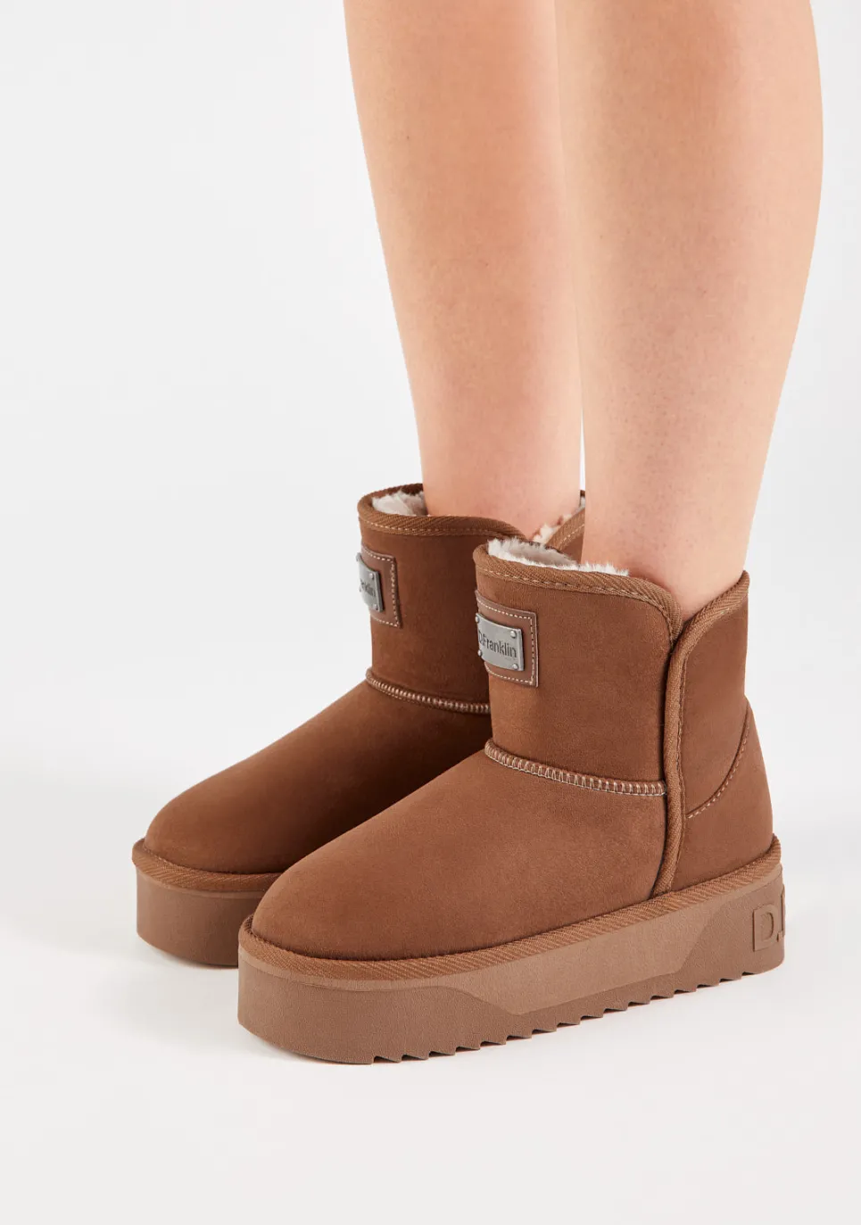 D.Franklin Nordic V.2 Basic Low Tan|Damen Plattform-Stiefel|Stiefel