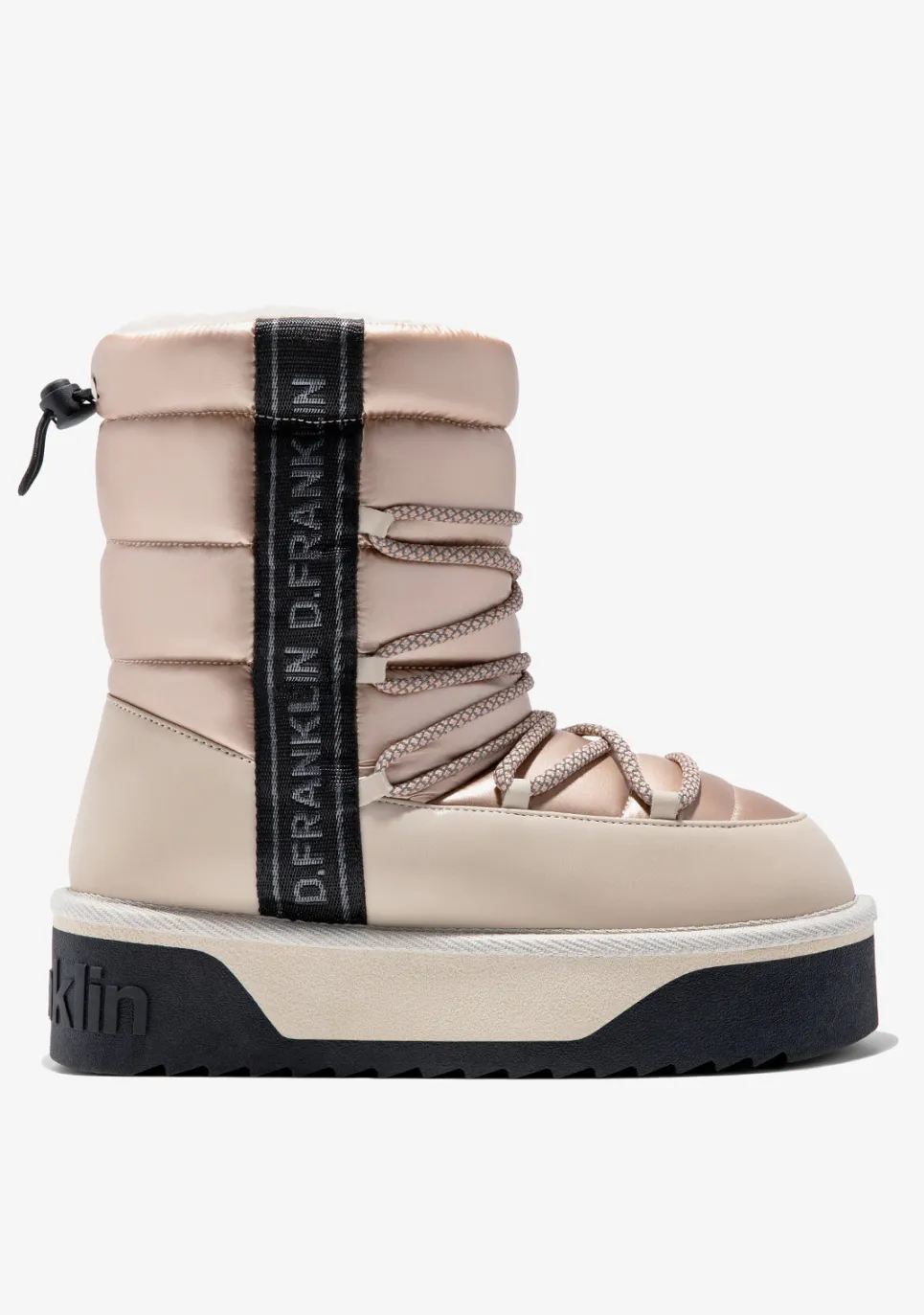 D.Franklin Nordic V.2 Bomb Beige|Damen Plattform-Stiefel|Stiefel