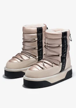 D.Franklin Nordic V.2 Bomb Beige|Damen Plattform-Stiefel|Stiefel