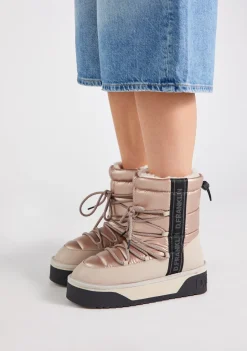 D.Franklin Nordic V.2 Bomb Beige|Damen Plattform-Stiefel|Stiefel