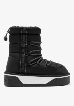 D.Franklin Nordic V.2 Bomb Black|Damen Plattform-Stiefel|Stiefel