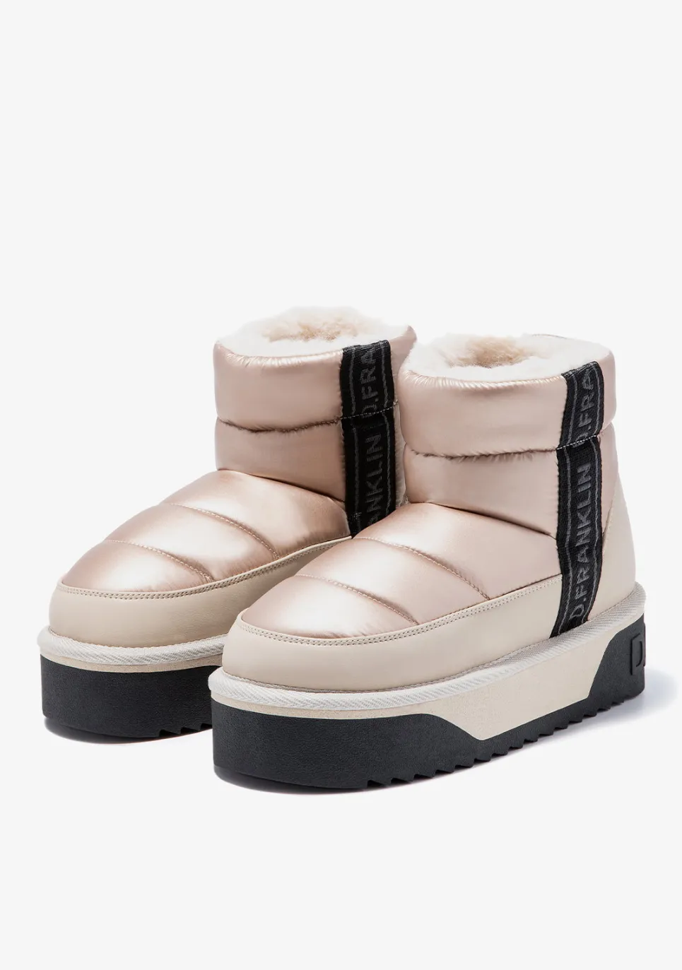 D.Franklin Nordic V.2 Low Bomb Beige|Damen Plattform-Stiefel|Stiefel