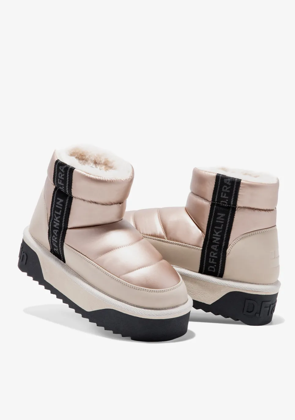 D.Franklin Nordic V.2 Low Bomb Beige|Damen Plattform-Stiefel|Stiefel