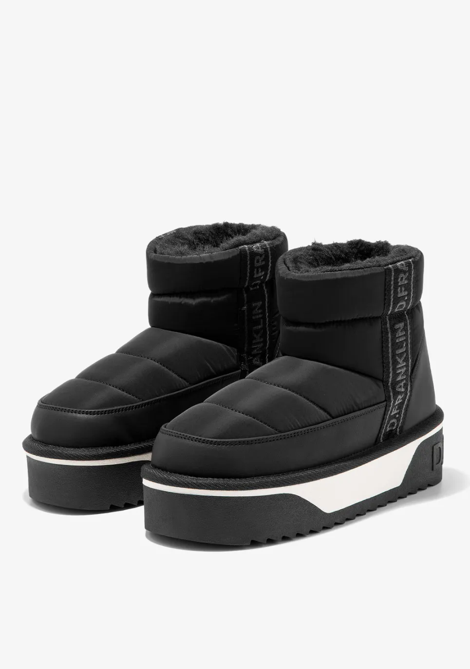 D.Franklin Nordic V.2 Low Bomb Black|Damen Stiefel|Plattform-Stiefel