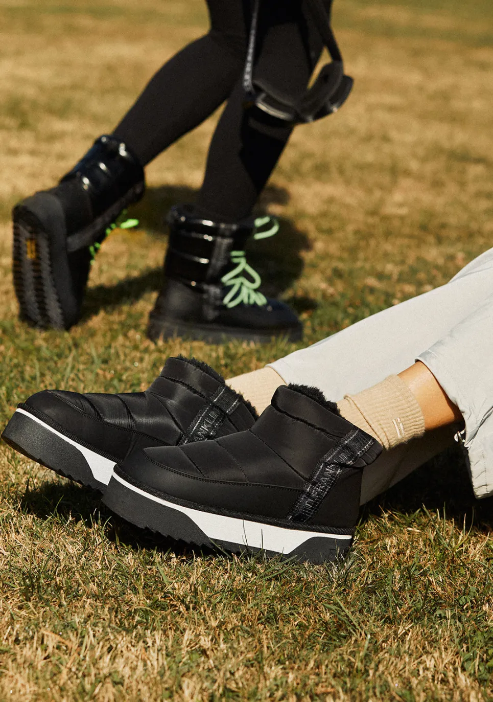 D.Franklin Nordic V.2 Low Bomb Black|Damen Stiefel|Plattform-Stiefel