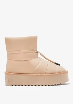 D.Franklin Nordic V.2 Low Total Beige|Damen Plattform-Stiefel|Australische Stiefel