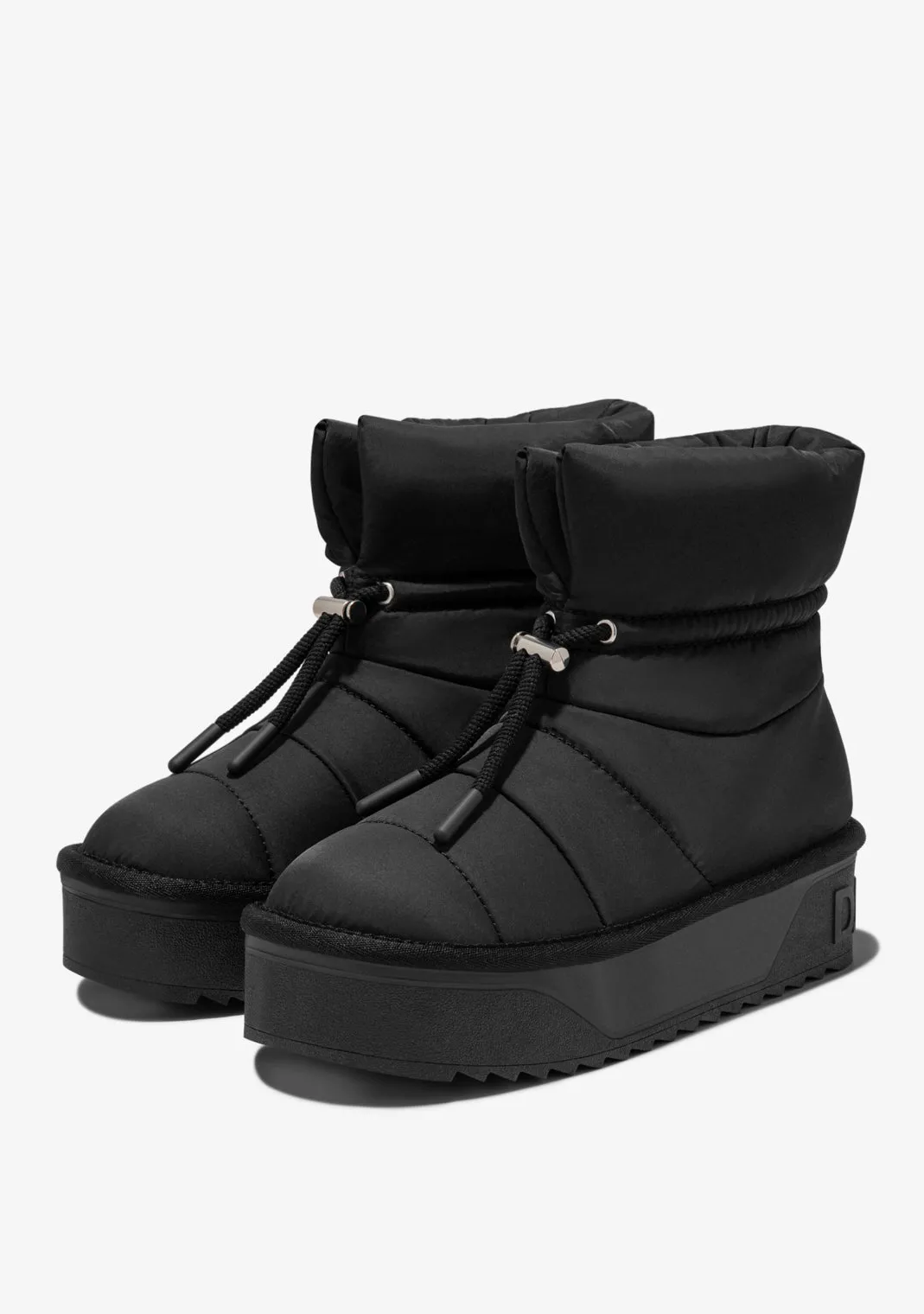 D.Franklin Nordic V.2 Low Total Black|Damen Plattform-Stiefel|Australische Stiefel