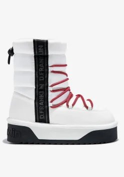 D.Franklin Nordic V.2 Shiny Bomb White|Damen Plattform-Stiefel|Stiefel