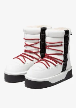 D.Franklin Nordic V.2 Shiny Bomb White|Damen Plattform-Stiefel|Stiefel