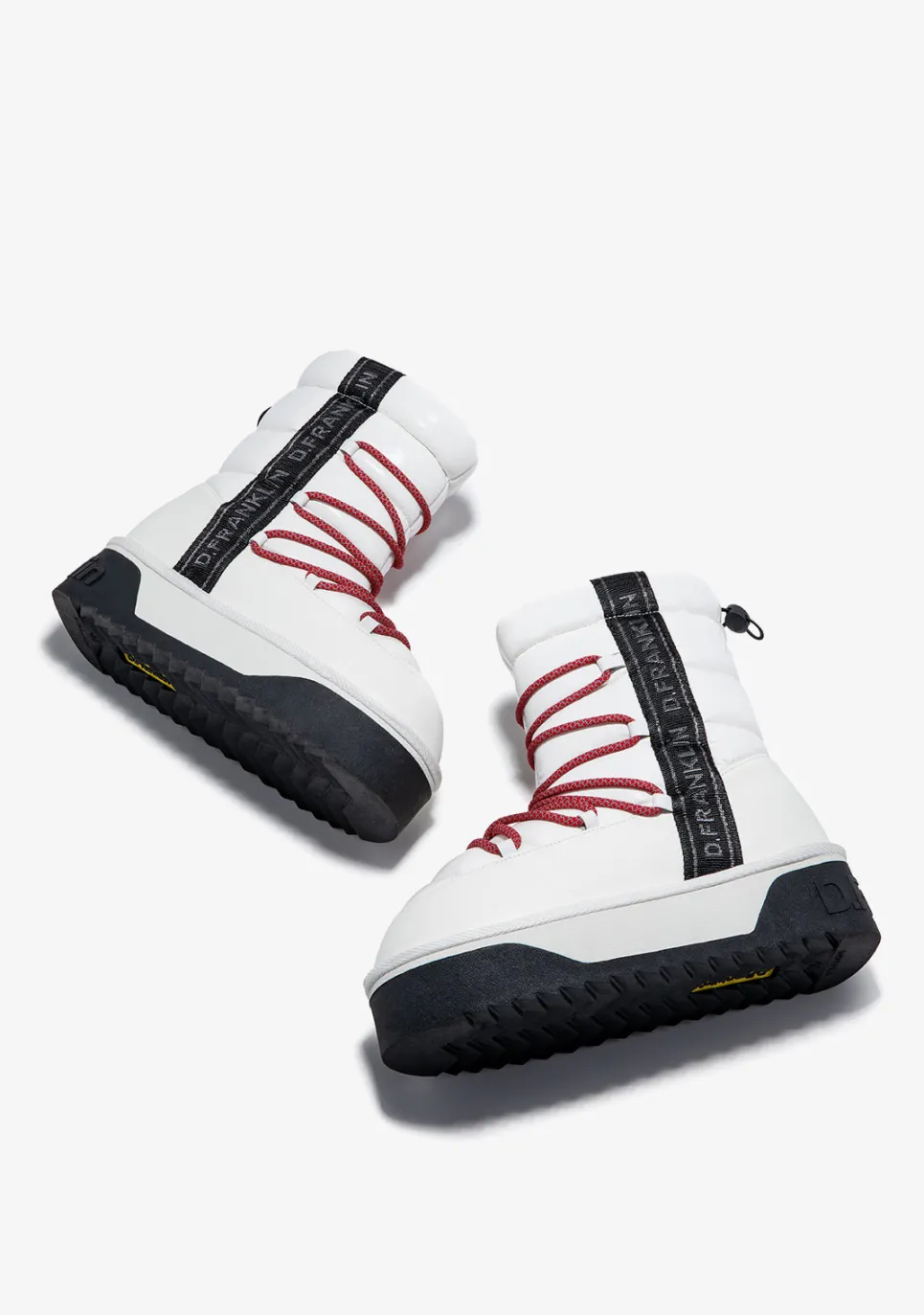 D.Franklin Nordic V.2 Shiny Bomb White|Damen Plattform-Stiefel|Stiefel