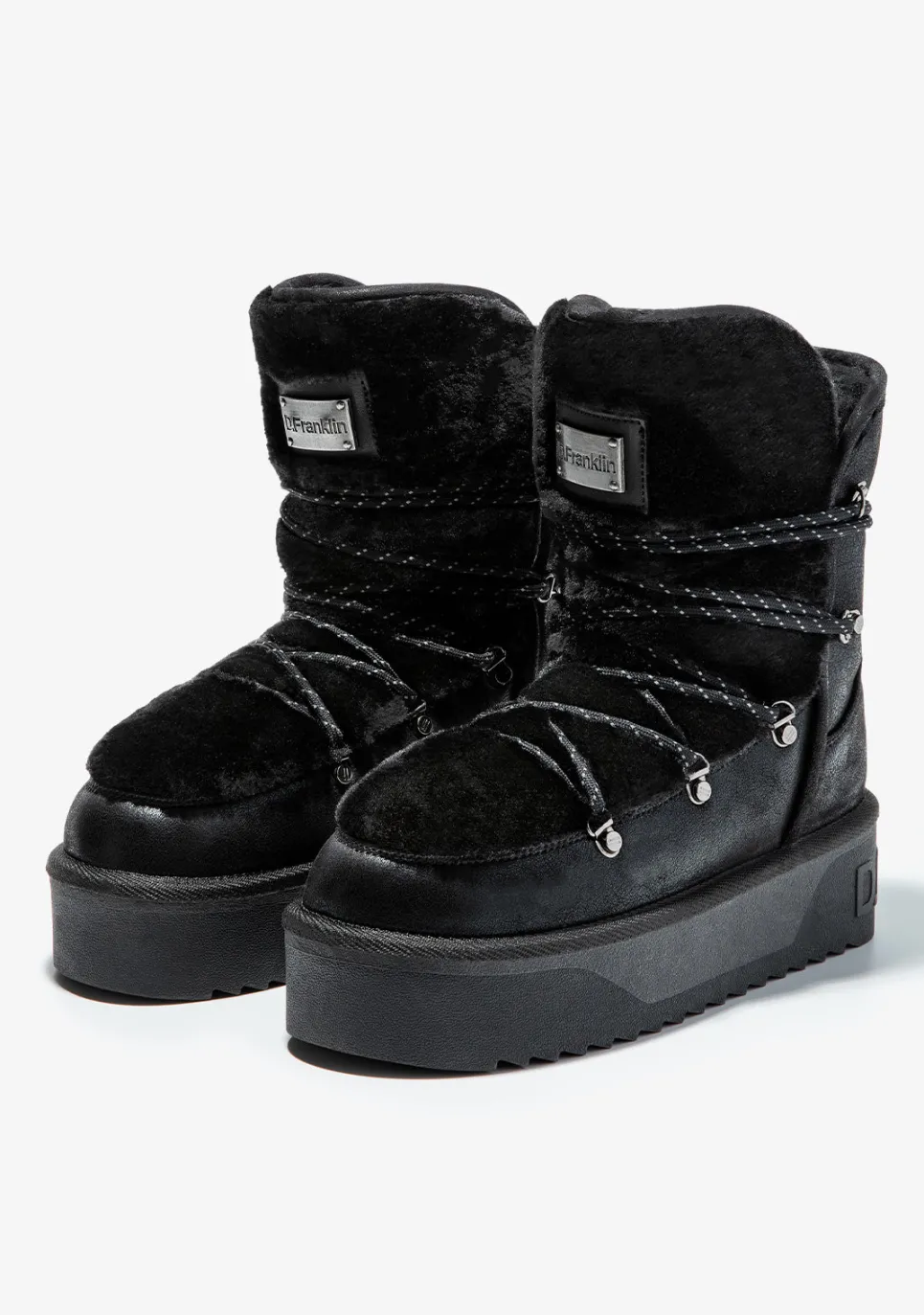D.Franklin Nordic V.2 Trk Black|Damen Plattform-Stiefel|Stiefel