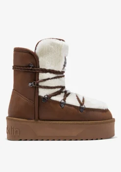 D.Franklin Nordic V.2 Trk Camel|Damen Plattform-Stiefel|Stiefel