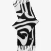 D.Franklin Nordic Zebra Scarf Black|Damen Mützen, Schals Und Handschuhe