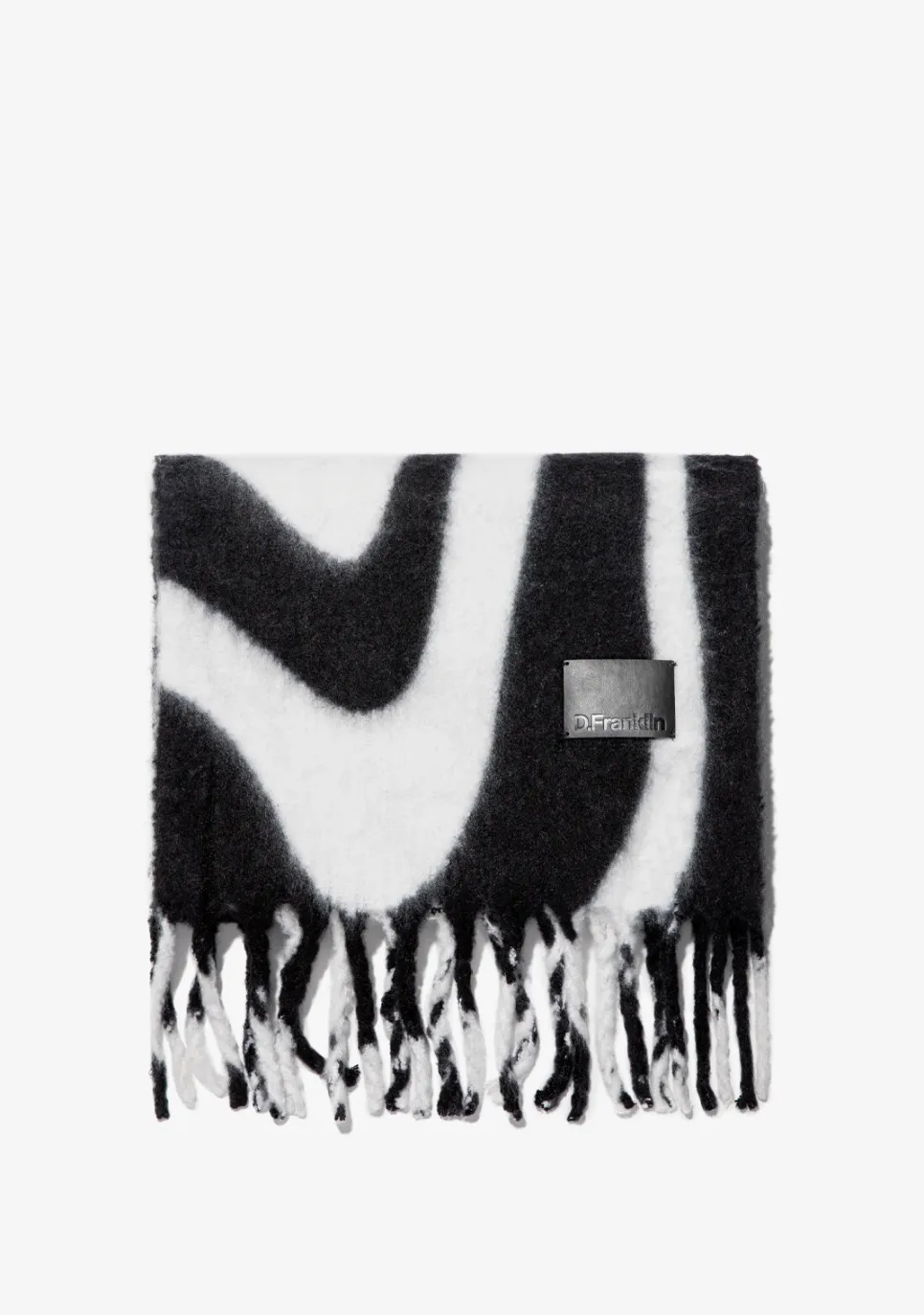 D.Franklin Nordic Zebra Scarf Black|Damen Mützen, Schals Und Handschuhe