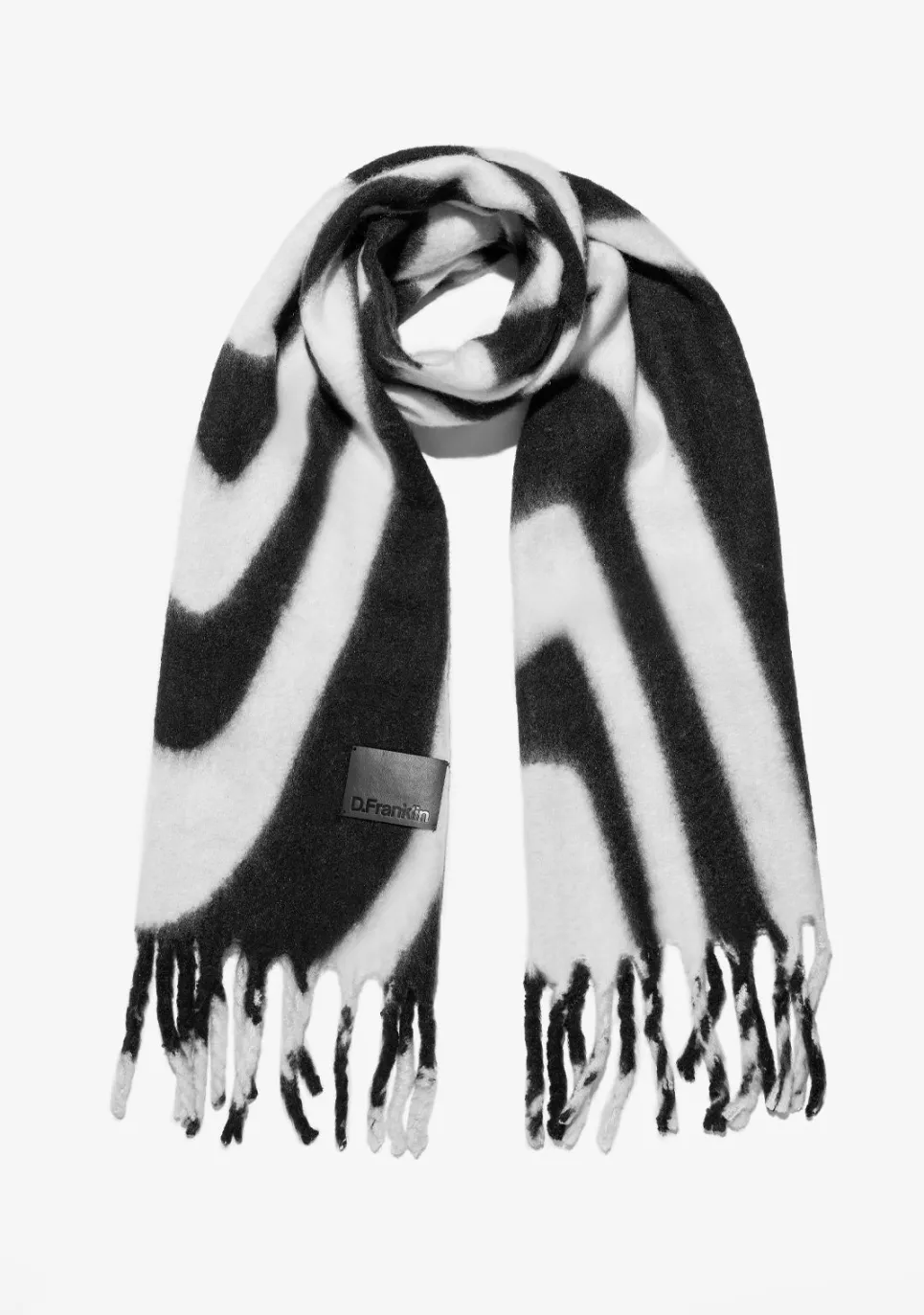 D.Franklin Nordic Zebra Scarf Black|Damen Mützen, Schals Und Handschuhe