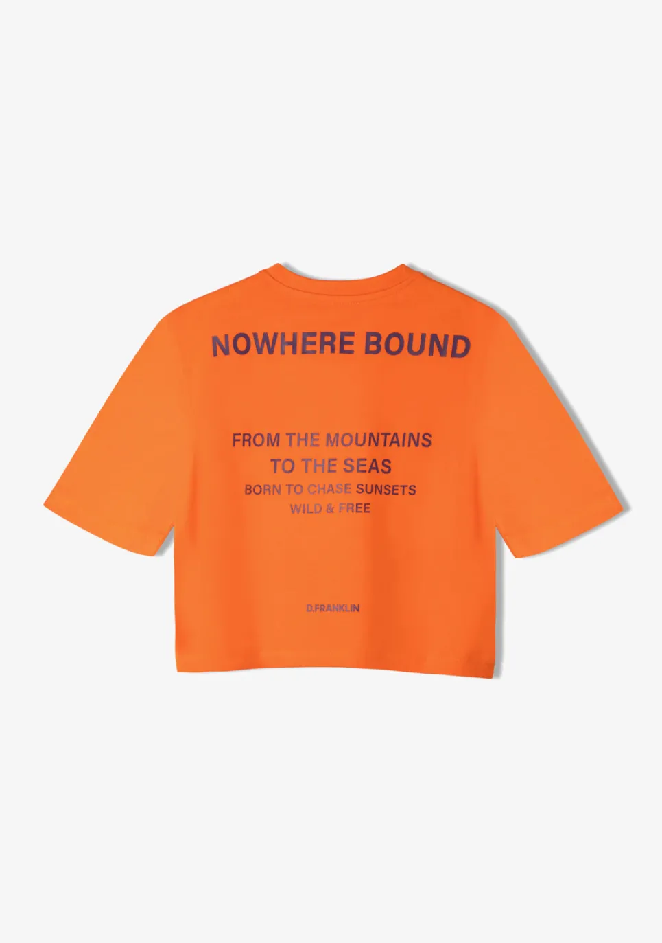 D.Franklin Nowhere Bound Cropped T-Shirt Orange / Purple|Damen T-Shirts