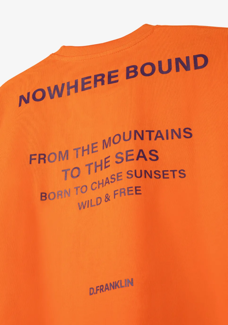 D.Franklin Nowhere Bound Cropped T-Shirt Orange / Purple|Damen T-Shirts