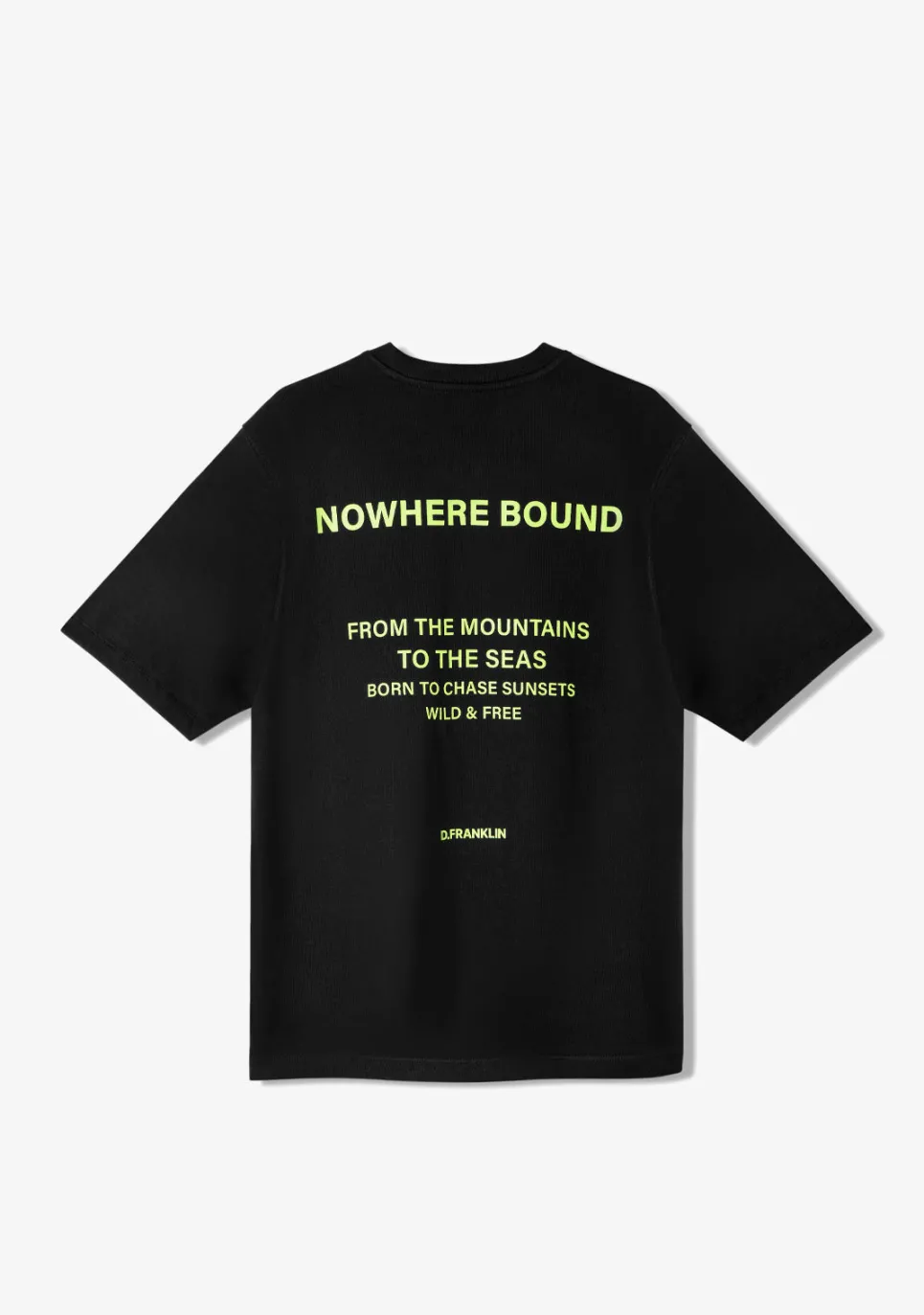 D.Franklin Nowhere Bound T-Shirt Black / Lime|Herren T-Shirts