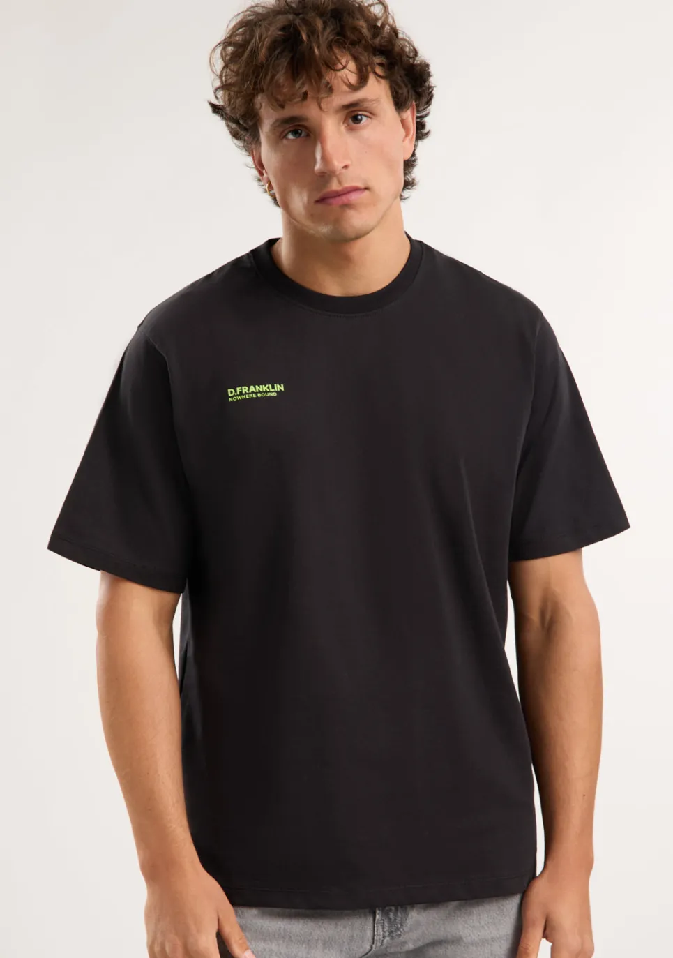 D.Franklin Nowhere Bound T-Shirt Black / Lime|Herren T-Shirts